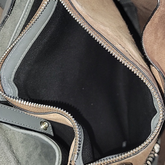 Rag & Bone New York Gray Brown Leather Shoulder Bag Handbag Purse Satchel - Picture 15 of 16